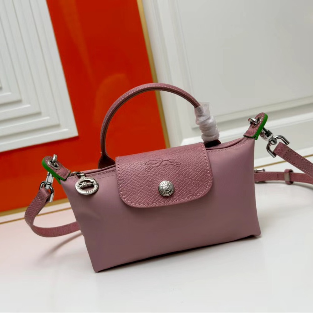 Longchamp Small Pink Top-Handle Crossbody Bag